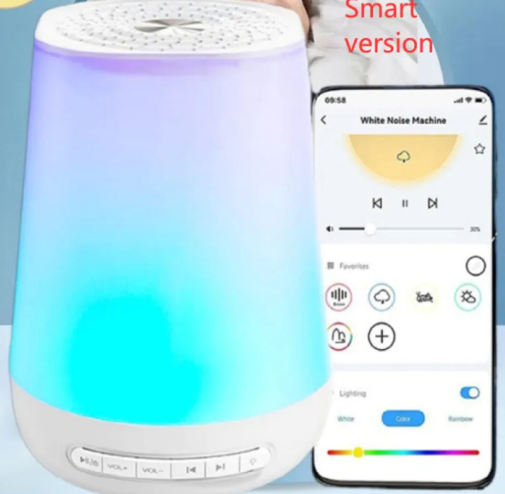 White Noise Sleep Machine with Touch Light | 28 Sounds | Rechargeable