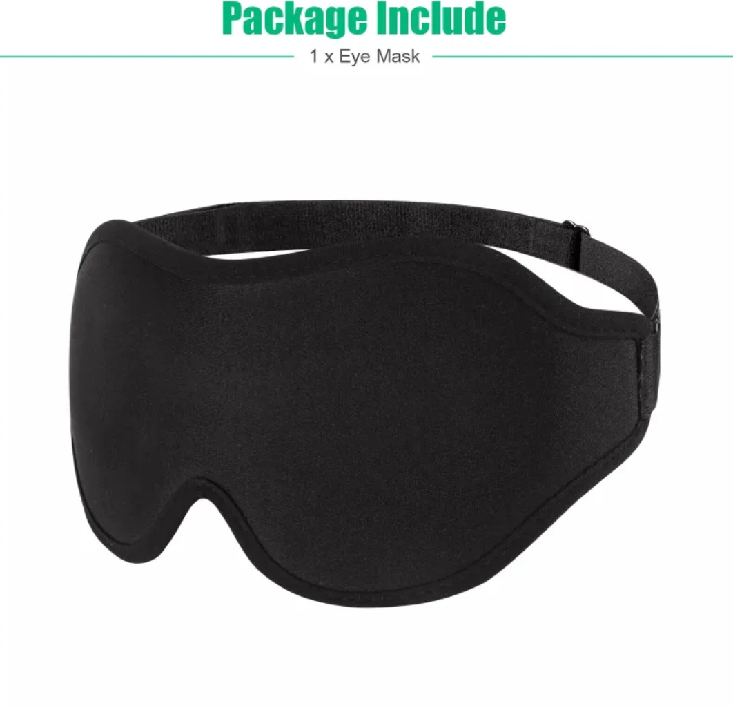 3D Contour Silk Sleep Mask – Zero Eye Pressure Travel Eye Mask