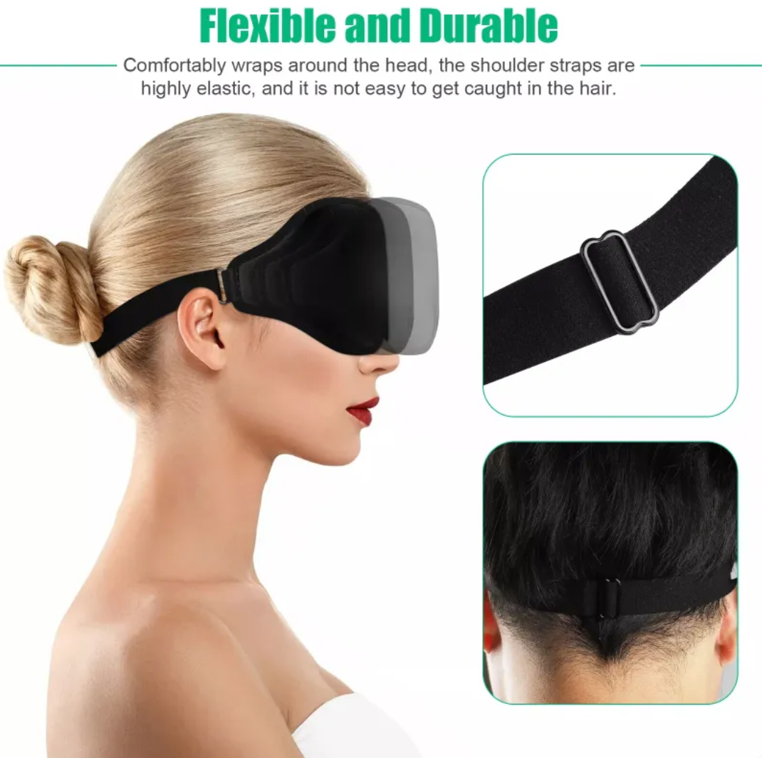 3D Contour Silk Sleep Mask – Zero Eye Pressure Travel Eye Mask