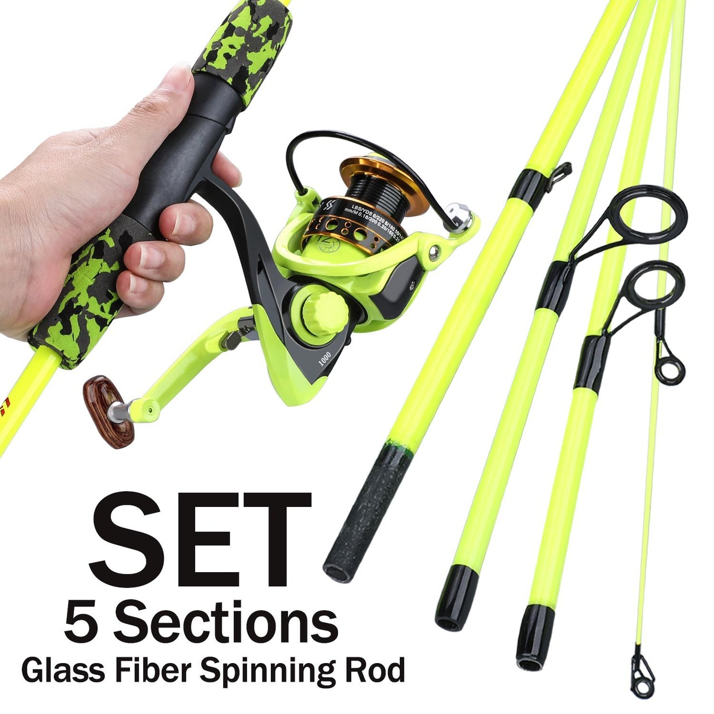 Sougayilang Fishing Rod Set Travel Fishing Combo
