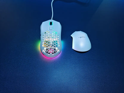 HXSJ New USB Wired Game Mouse RGB Backlit Braid 7200DPI Adjustable Back Cover Replaceable Home Optical Mouse