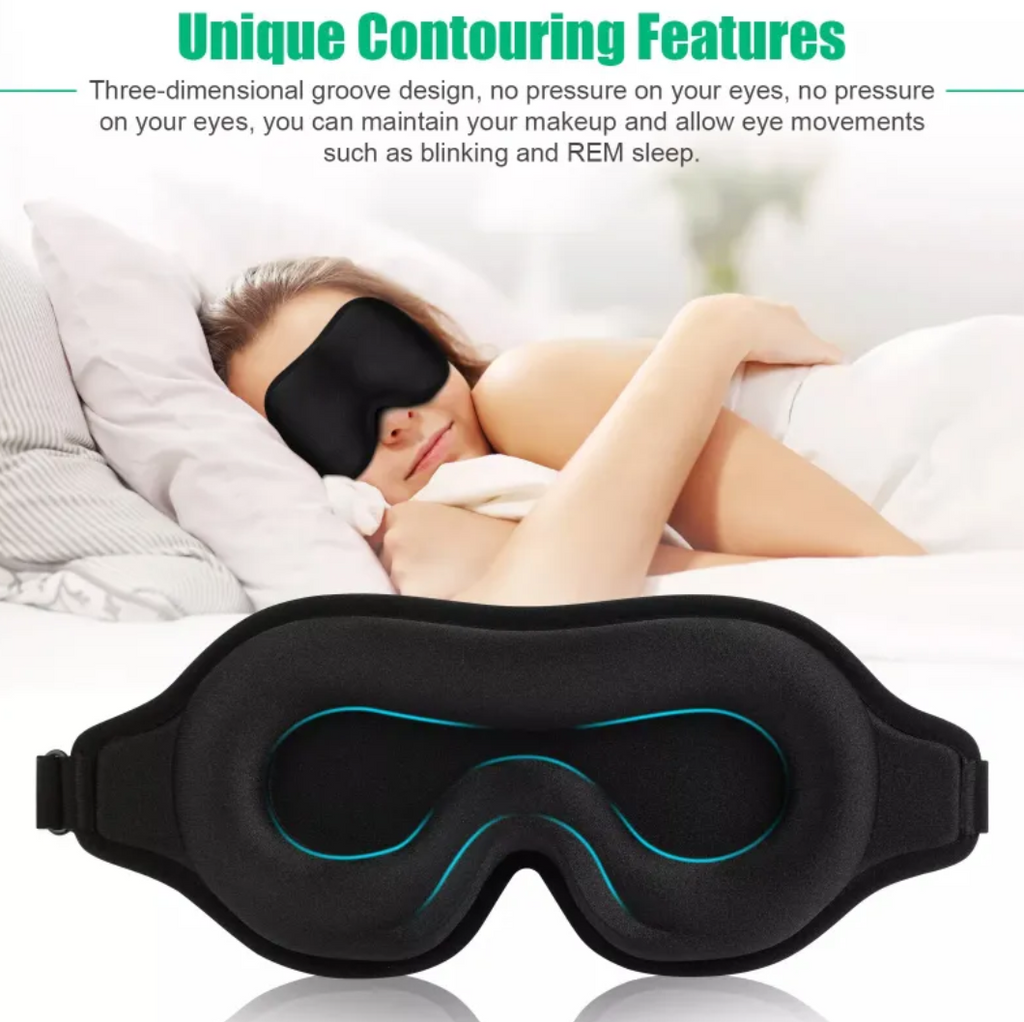 3D Contour Silk Sleep Mask – Zero Eye Pressure Travel Eye Mask