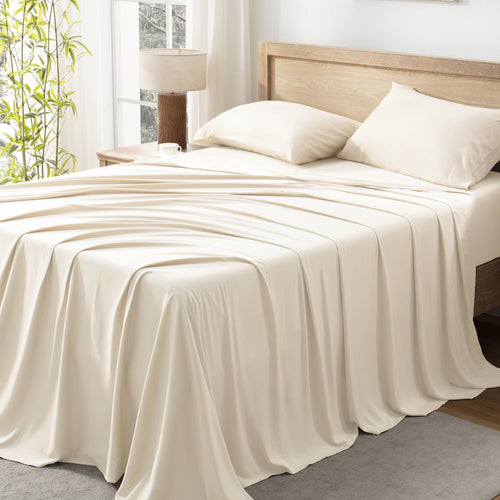 Andency California King Sheet Set — 100% Bamboo Viscose | Silky Soft, Cooling & Breathable