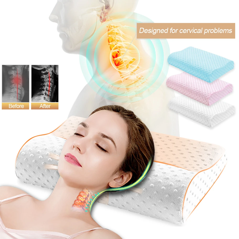 Memory Foam Pillow | Cervical Support | Available in 2 Sizes & 3 Colors