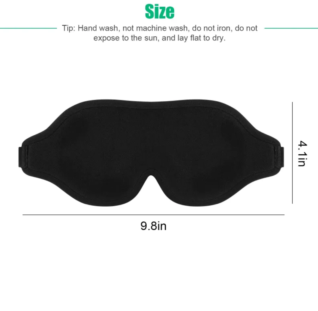 3D Contour Silk Sleep Mask – Zero Eye Pressure Travel Eye Mask