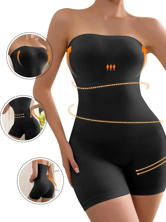 Faja moldeadora sin tirantes con control de abdomen negro XL/XXL