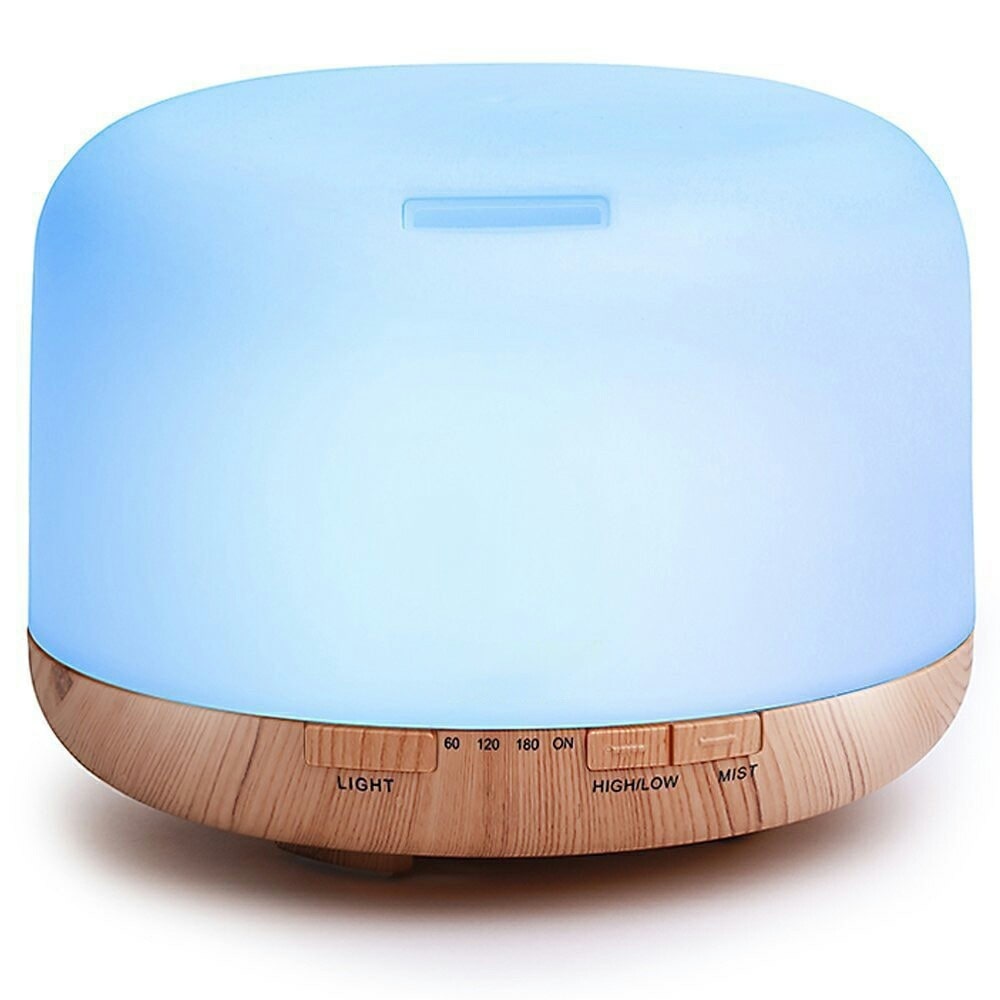 Color Changing Aromatherapy Diffuser With Remote | 500ml | 7 LED Colors