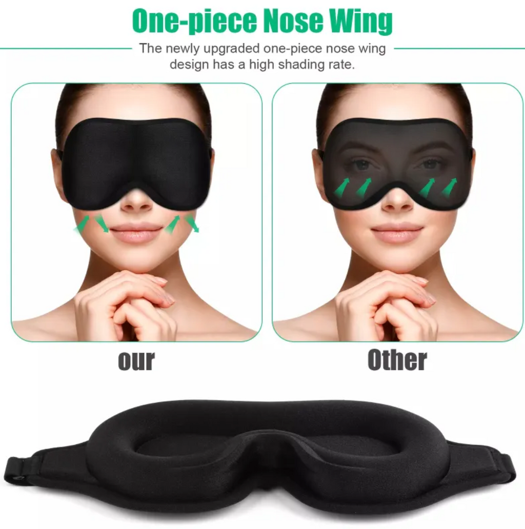 3D Contour Silk Sleep Mask – Zero Eye Pressure Travel Eye Mask