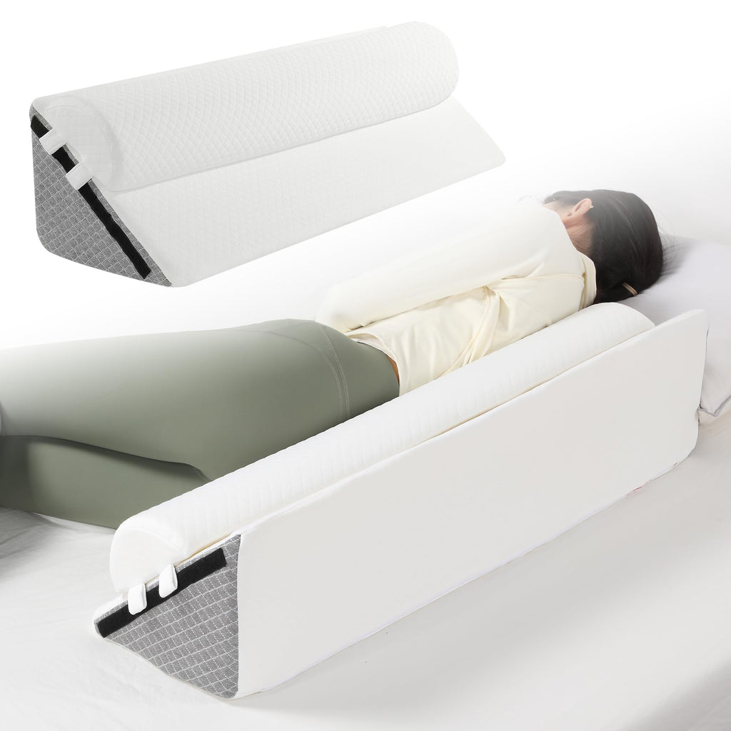 Extra Large Wedge Pillow 34" | Memory Foam | Side Sleeper & Pregnancy Support