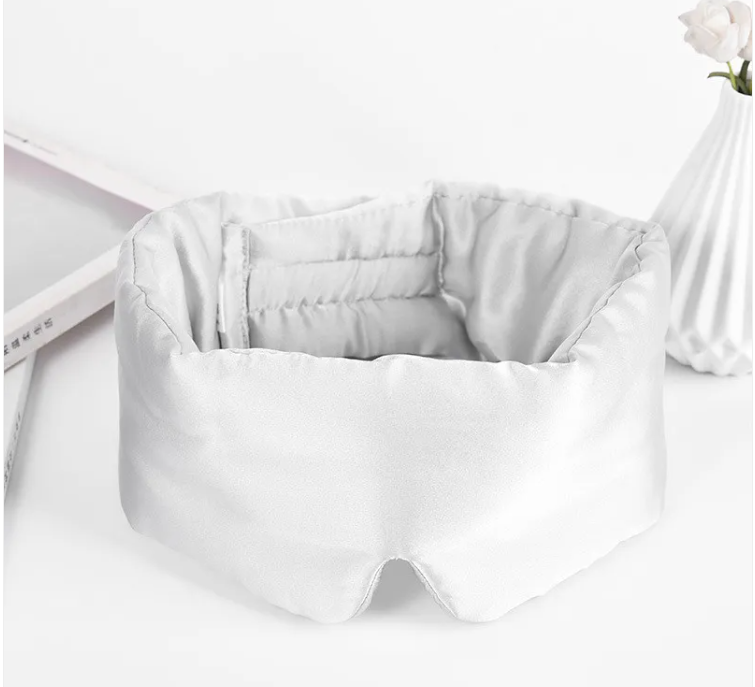 Premium Silk Sleep Mask with Ear Covers – Light & Noise Blocking