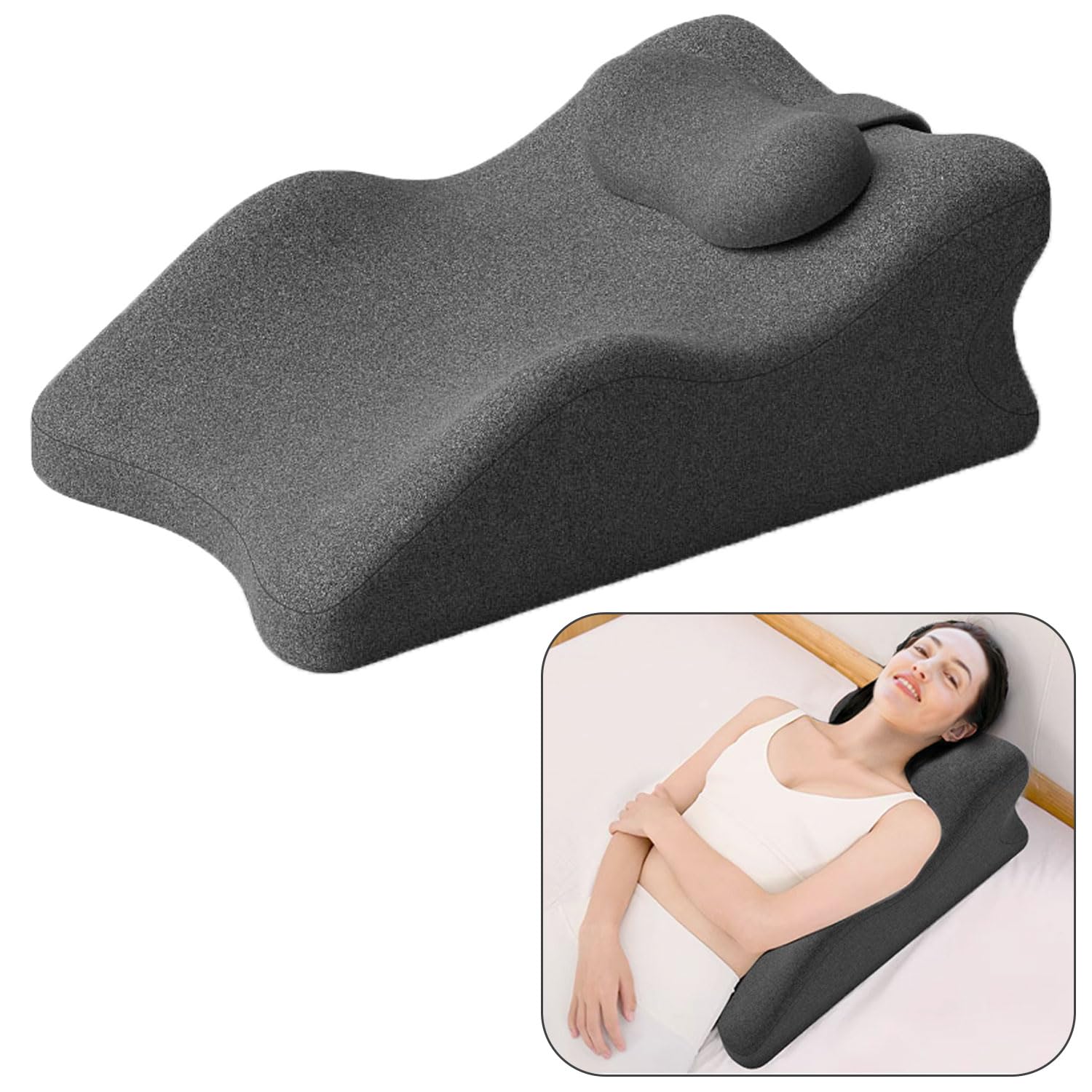 Bed Wedge Pillow | Back, Leg & Knee Support | Acid Reflux & Snoring Relief