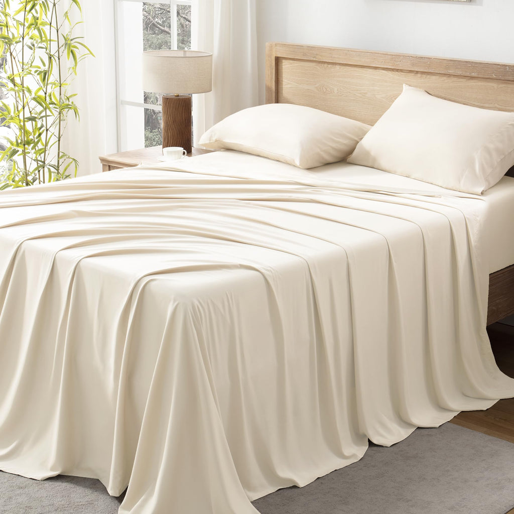 Andency California King Sheet Set — 100% Bamboo Viscose | Silky Soft, Cooling & Breathable