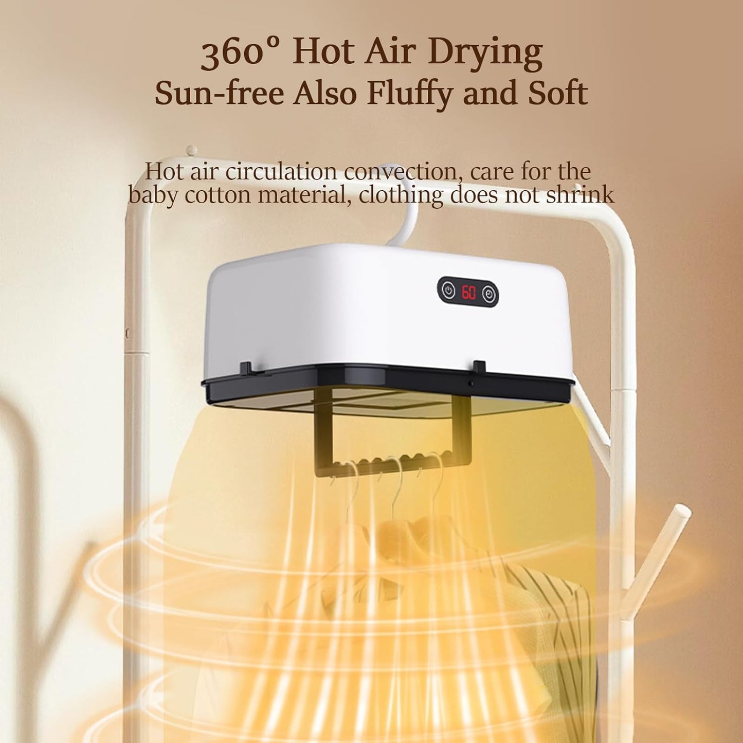 Secadora eléctrica portátil con temporizador