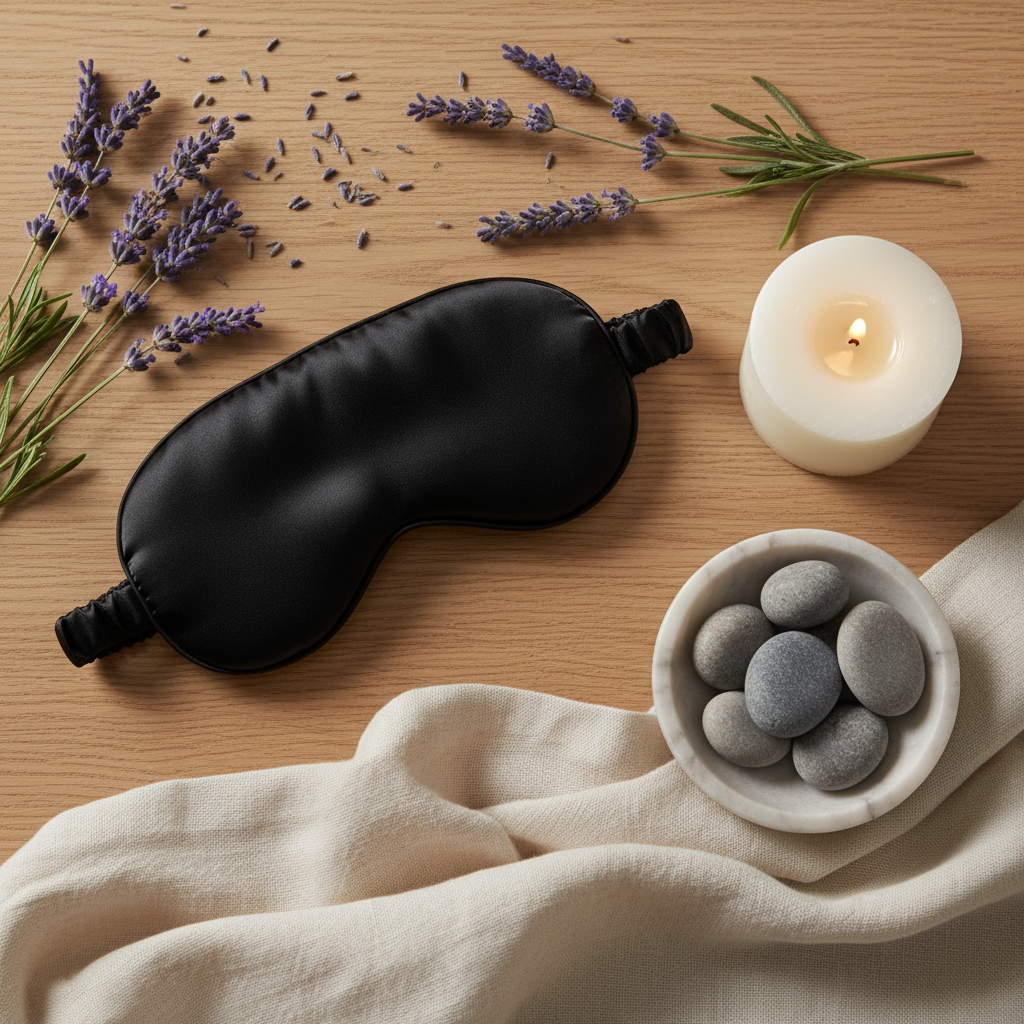Silk Sleep Mask - Spa Flatlay